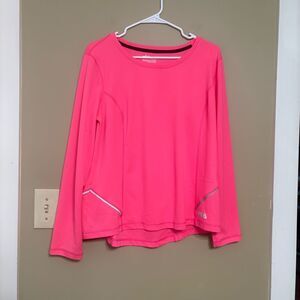 Fila Women Long Sleeve Hot Pink Polyester Reflective Stripe Extra Large FLAWED